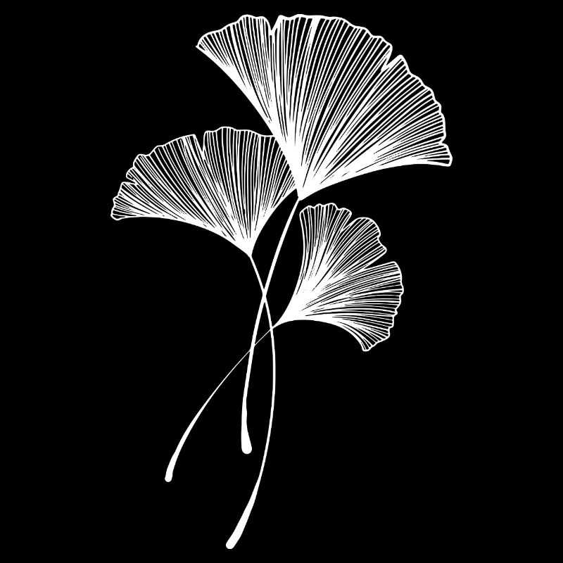 Minimalistisches botanisches Ginkgoblatt-Design