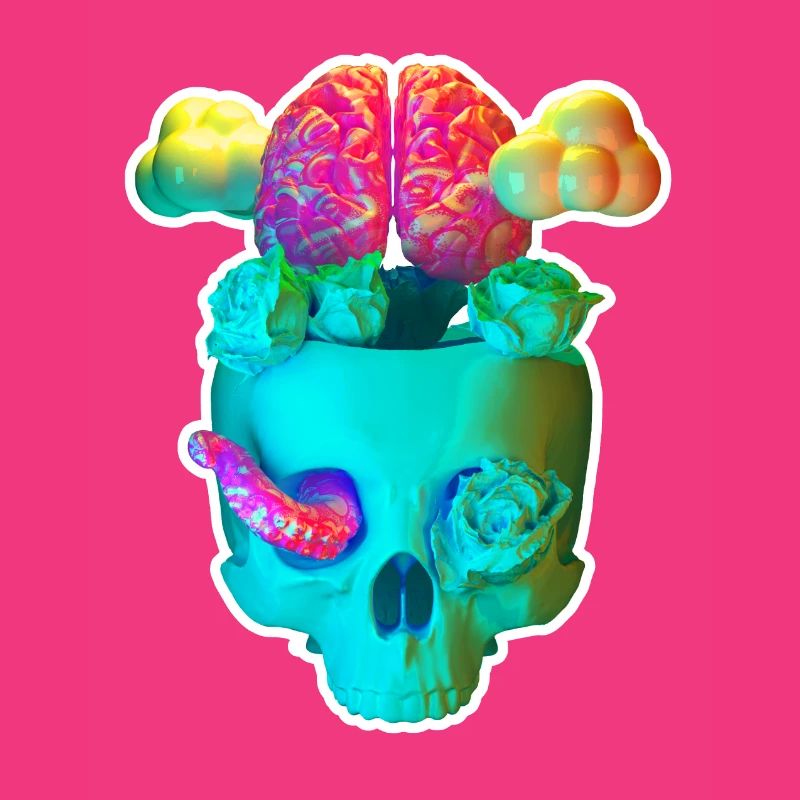 Blue skull