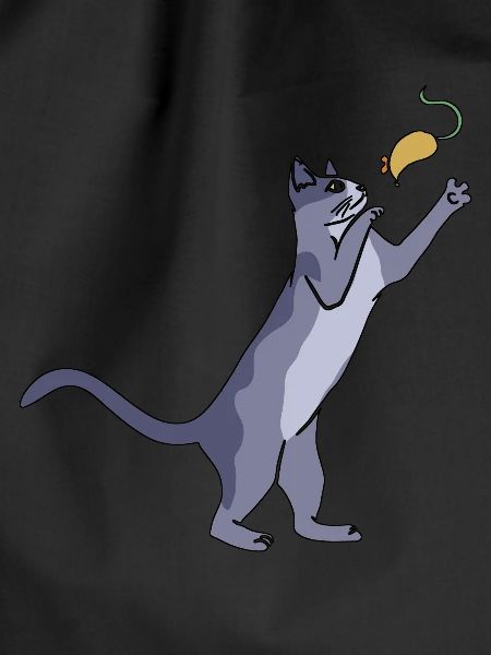 Katze mit Maus