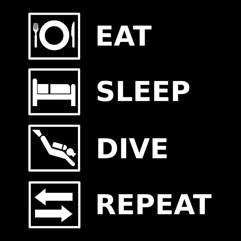 Eat Sleep Dive Repeat Diving Diver