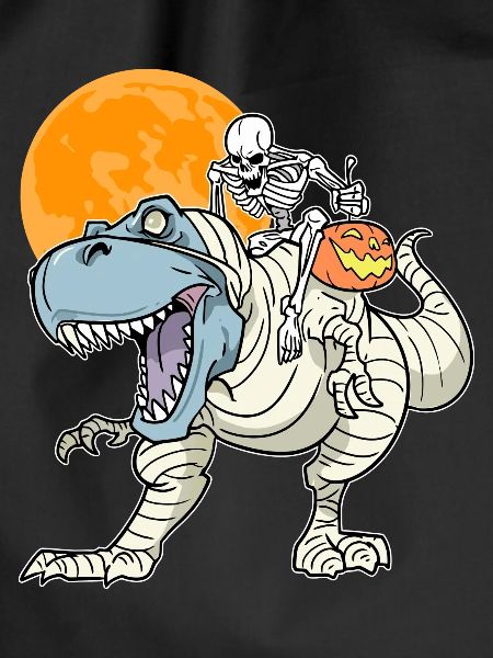 Skeleton Riding Mom Dinosaur