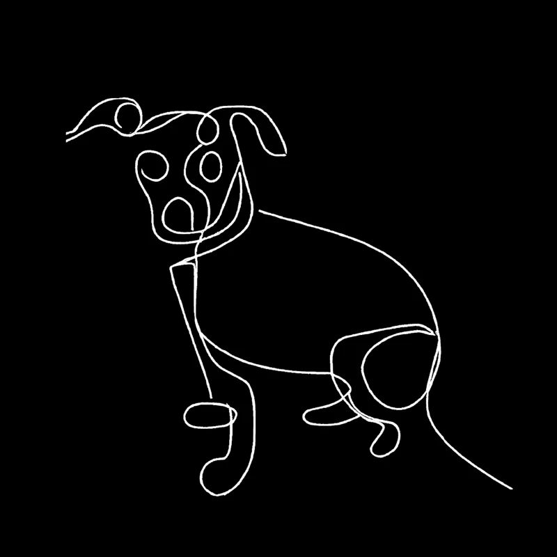 Dessin de ligne de chien
