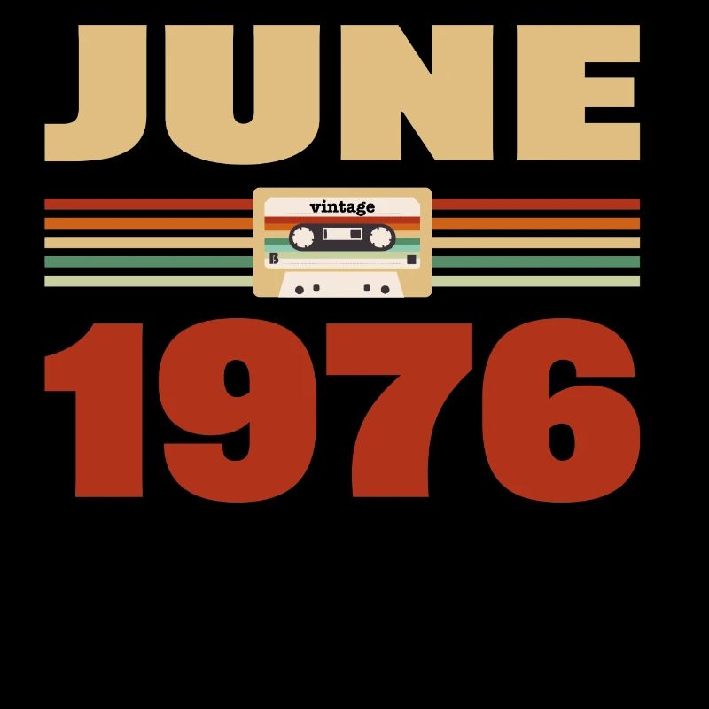 47. Geburtstag Juni Jahrgang 1976 Geschenkidee