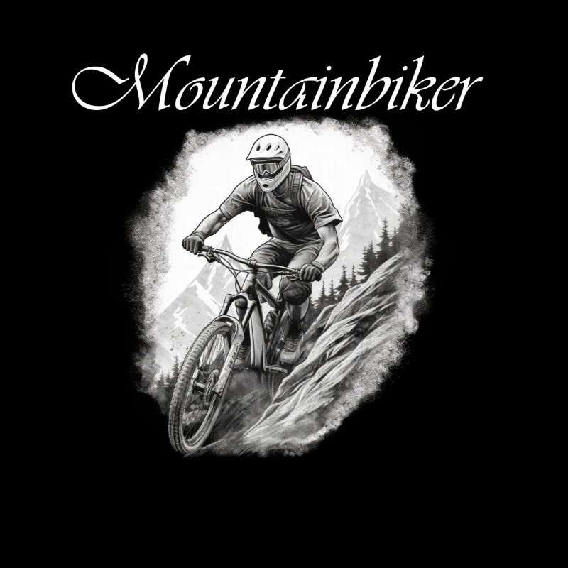 Mountainbiker weiß