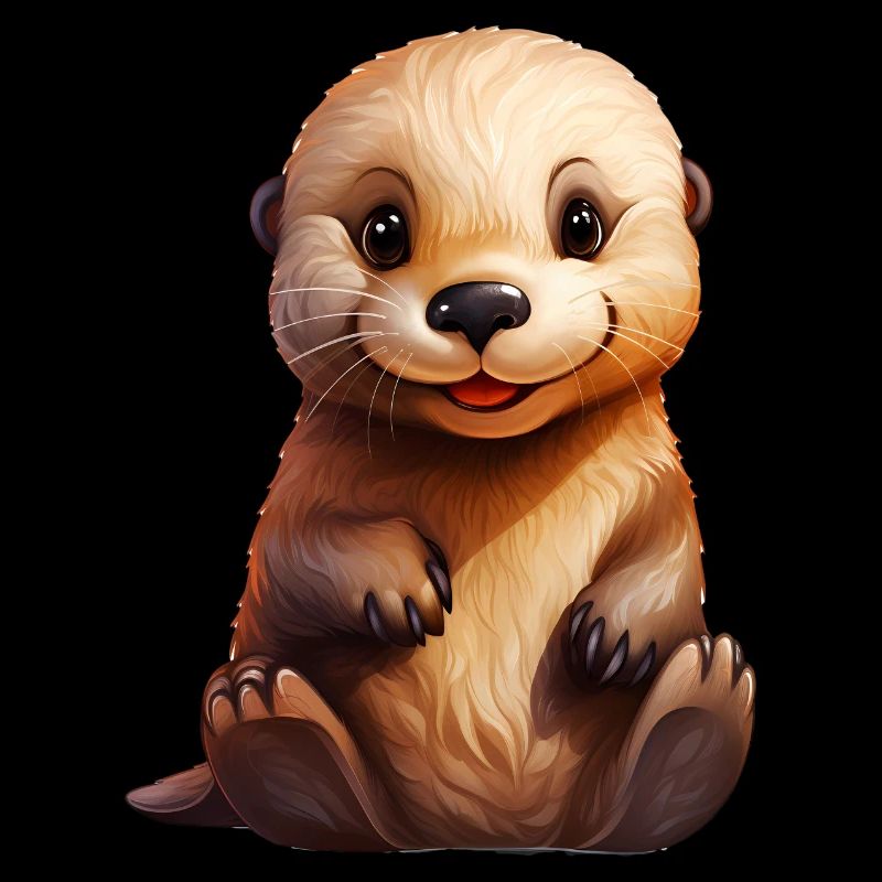 Mignon bébé loutre de mer
