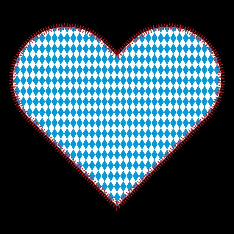 Cœur bavarois comme patchs