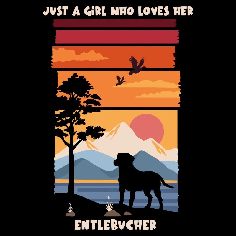 Nur ein Mädchen, das seinen Entlebucher Sennenhund