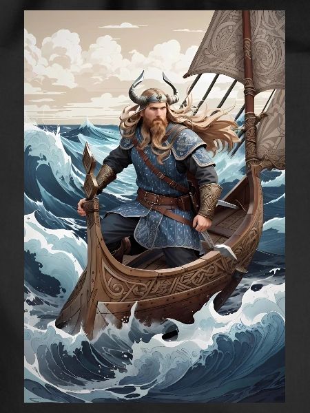 Viking on boat