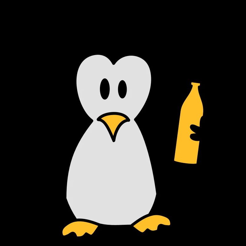 Drunk drinking beer party Penguin