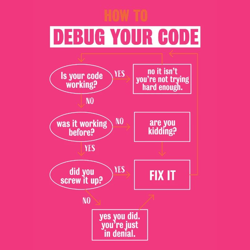 "Comment déboguer votre code" Funny Programmer Coding