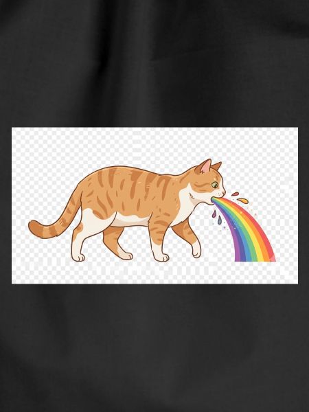Cat Spitting Rainbow