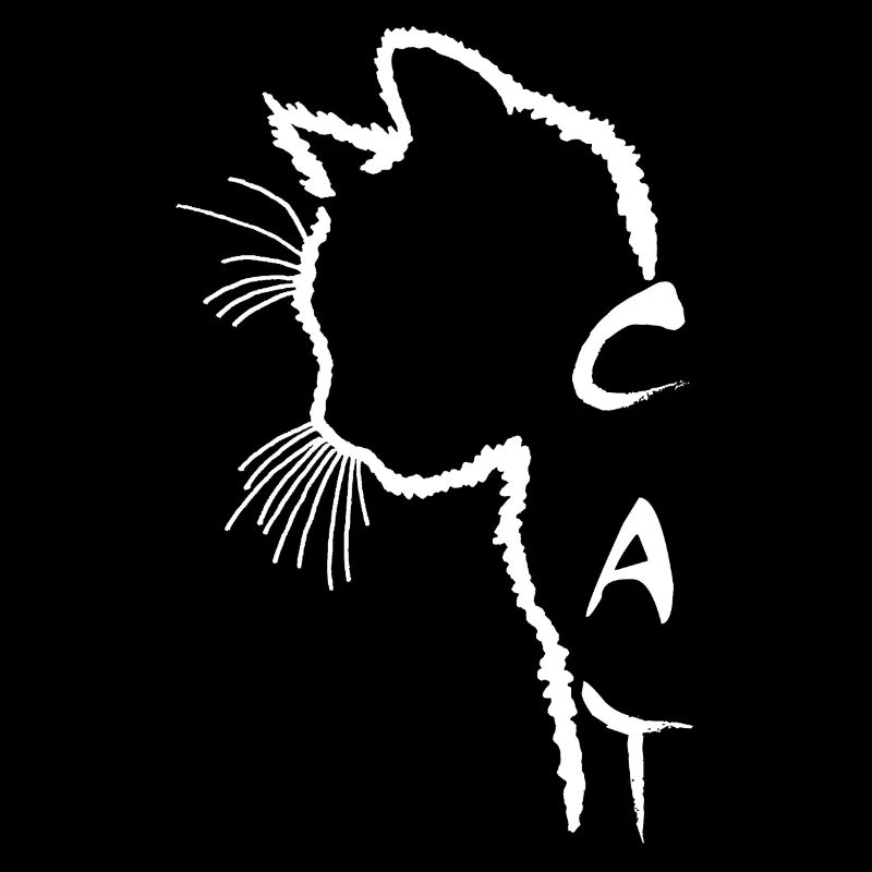 Silhouette de chat blanc