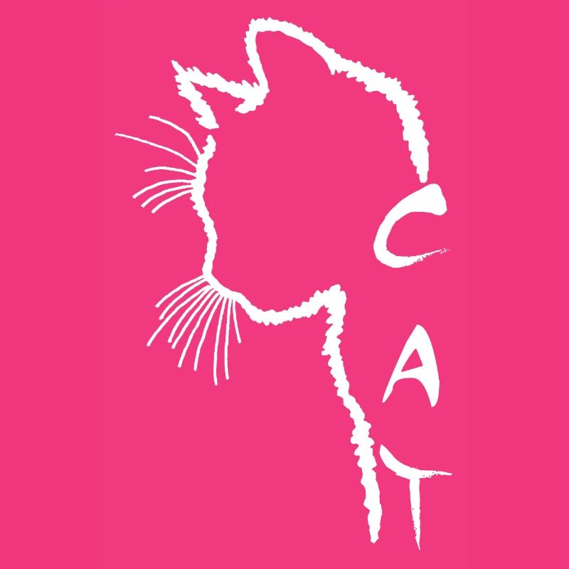 Silhouette de chat blanc