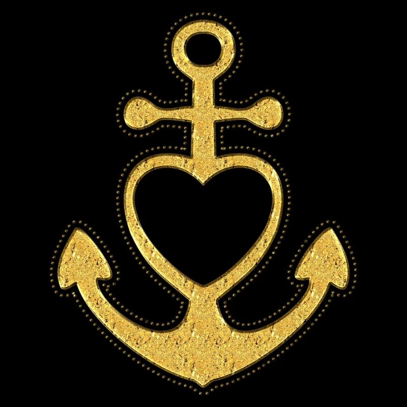 Glaube Liebe Hoffnung ANKER I gold
