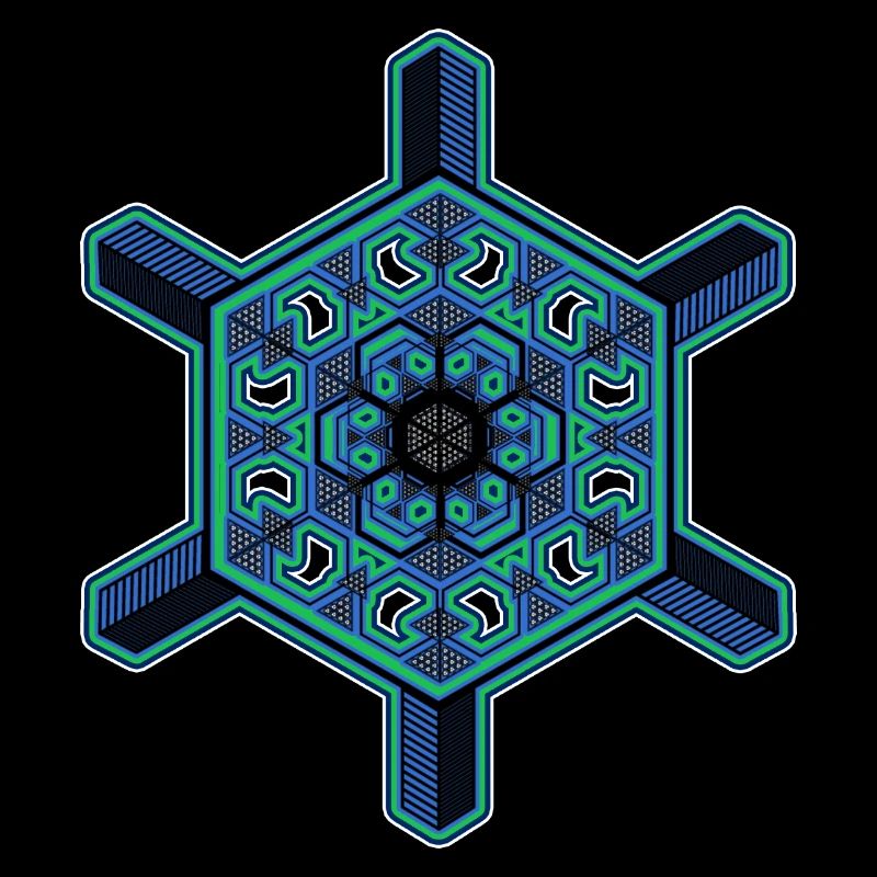 Mandala psychédélique LSD Pattern Goa Party Acid