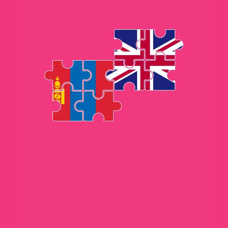 Mongolie Drapeau du Royaume-Uni Mongol britannique