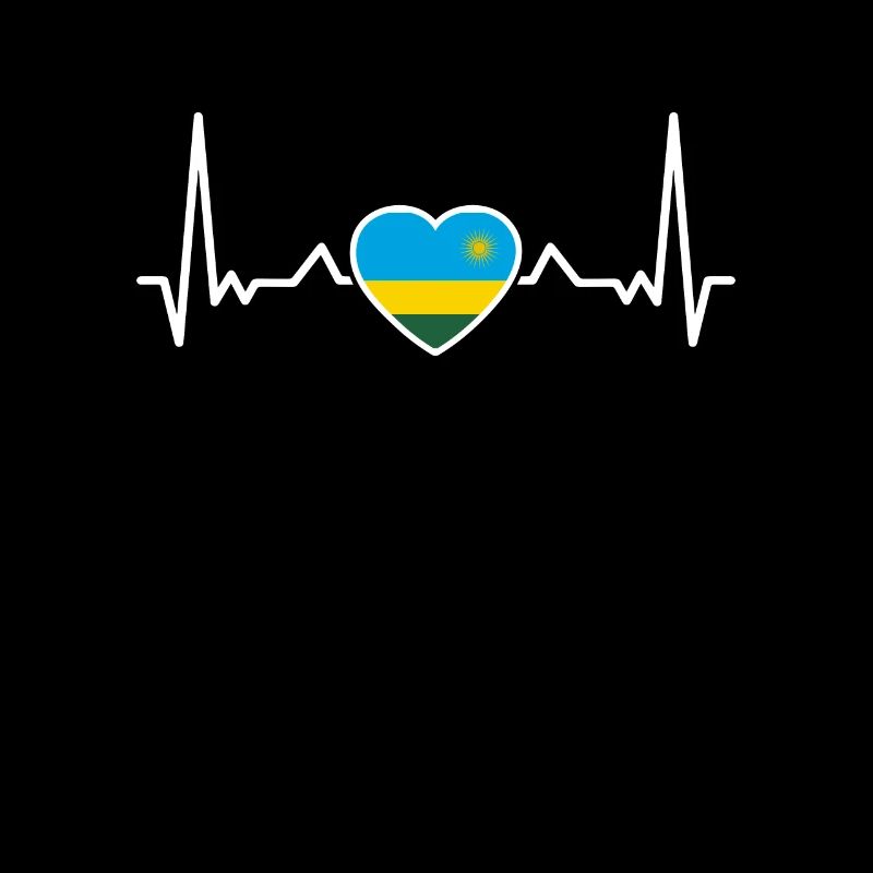 Rwanda Heartbeat Drapeau rwandais Rwandais