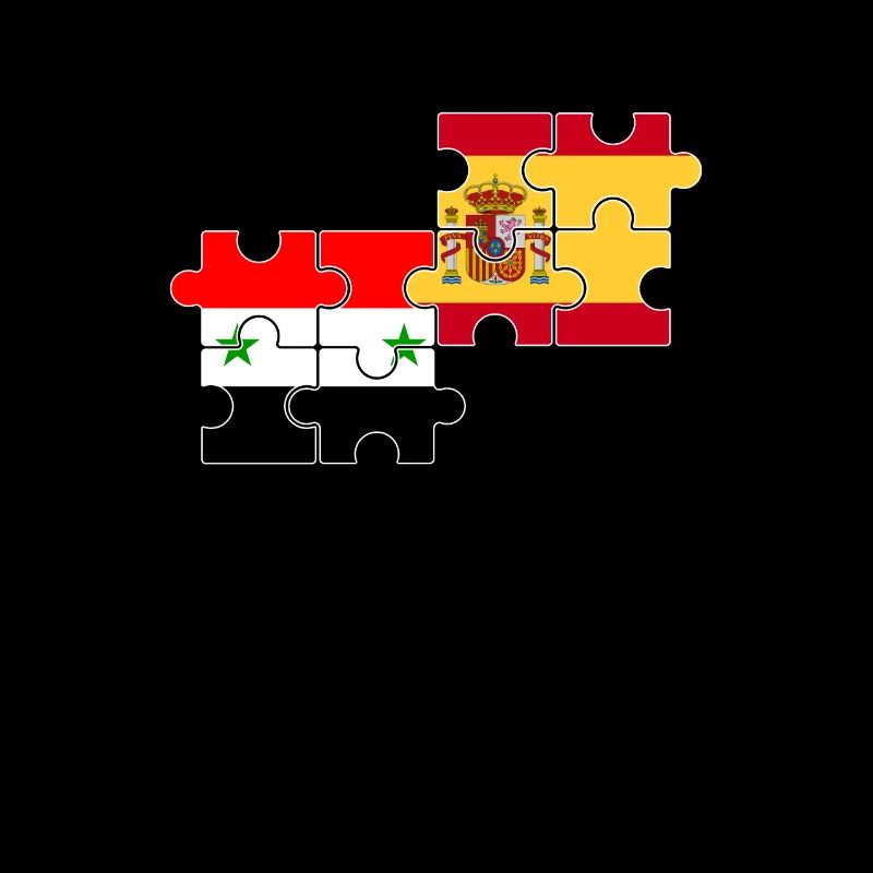 Syrien Spanien Flagge Spanier Syrer