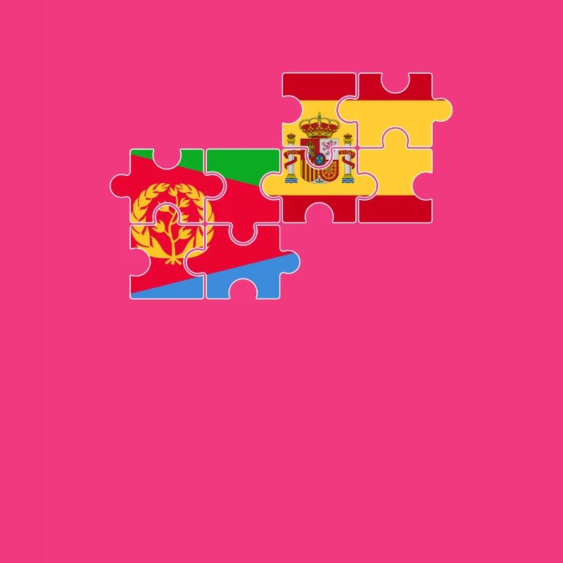 Érythrée Espagne Drapeau Espagnol Érythréen
