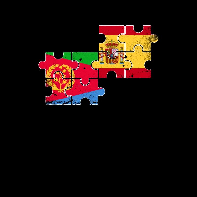 Érythrée Espagne Vintage drapeau espagnol érythréen