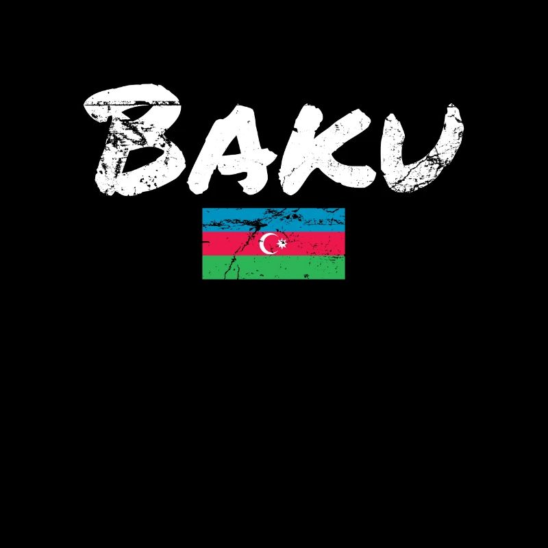Bakou Vintage Azerbaïdjan Drapeau de l’Azerbaïdjan