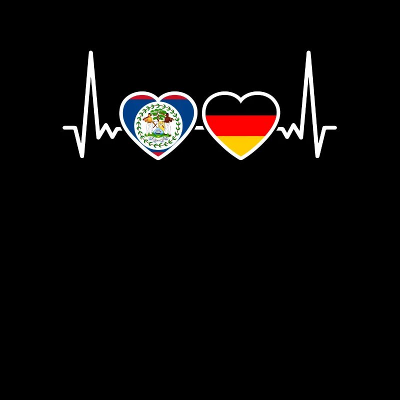 Belize Germany Heartbeat Flag Belizer
