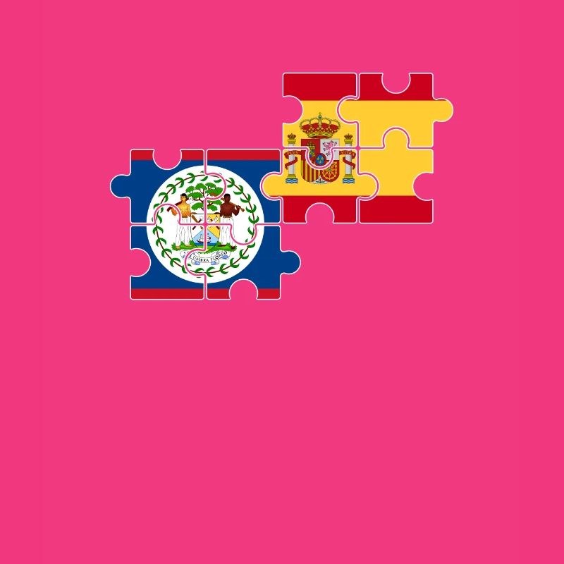 Belize Spain Flag Belizer