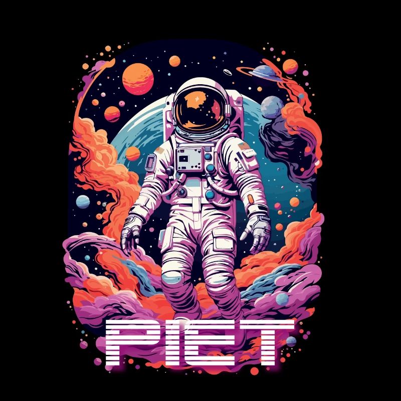 PIET - Beau nom de garçon avec un astronaute cool