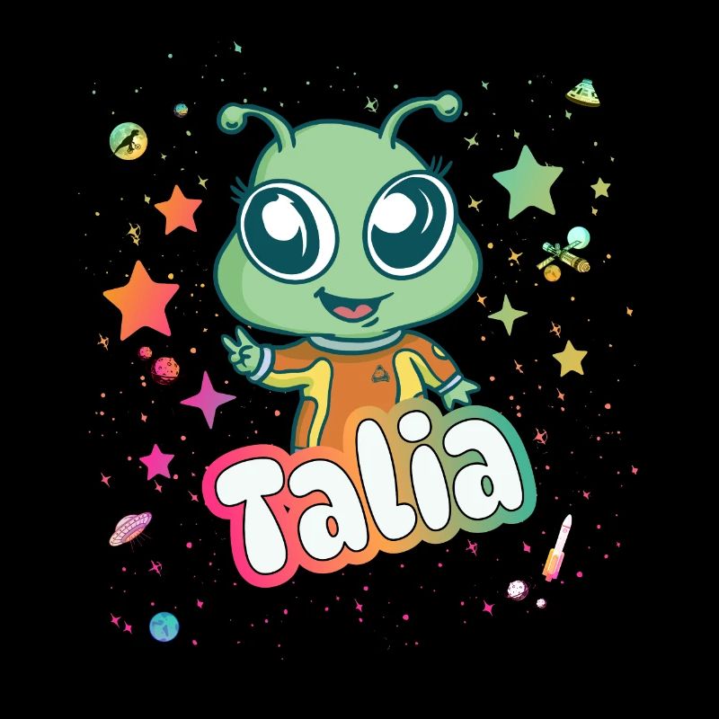 TALIA - Schöner Mädchen Name mit süßem Alien