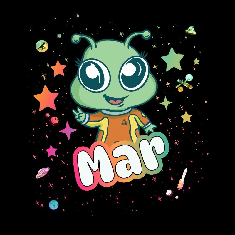 MAR - Schöner Mädchen Name mit süßem Alien