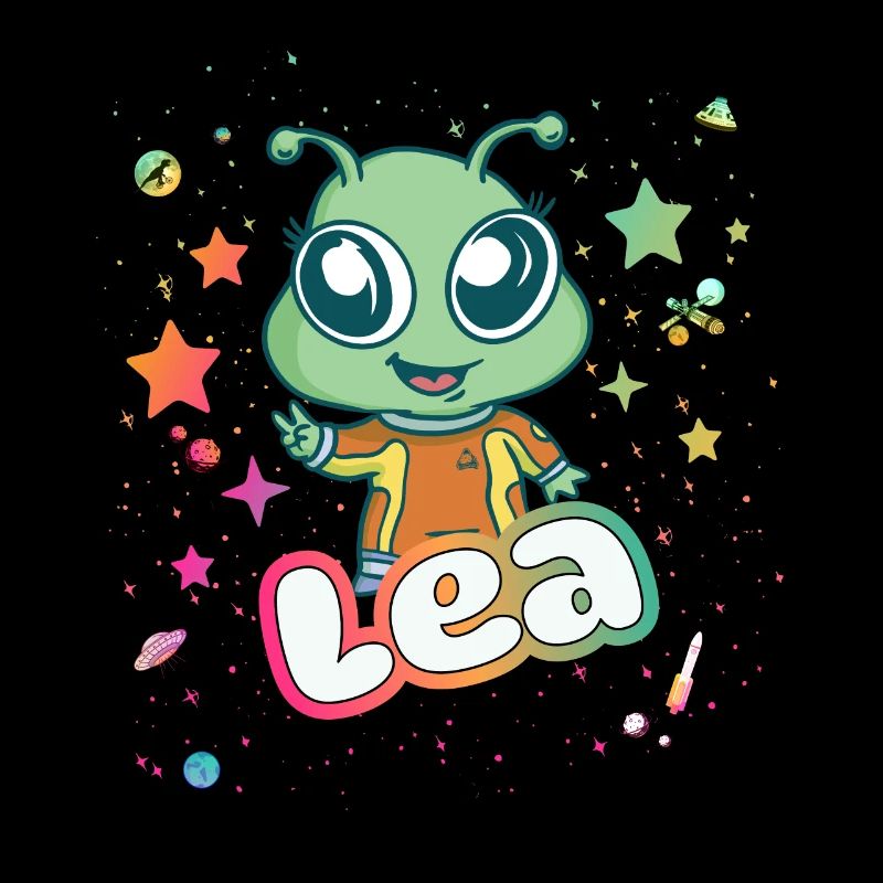 LEA - Schöner Mädchen Name mit süßem Alien
