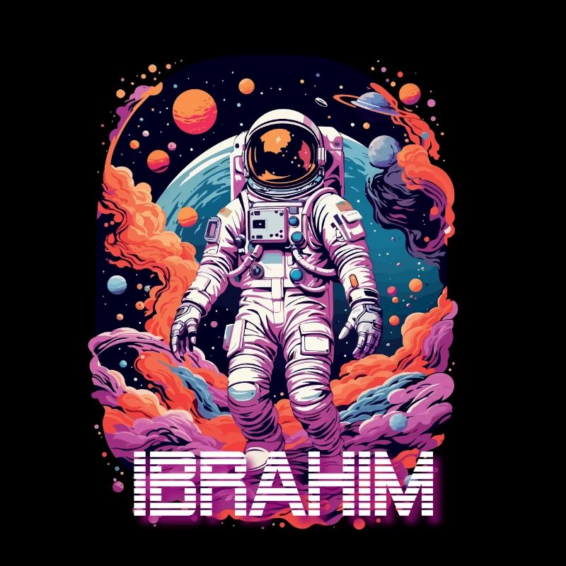 IBRAHIM - Beautiful boy name with cool astronaut