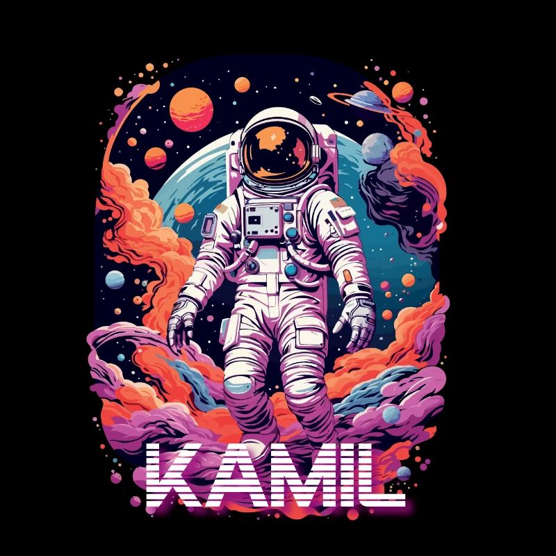 KAMIL - Beau prénom de garçon avec astronaute cool