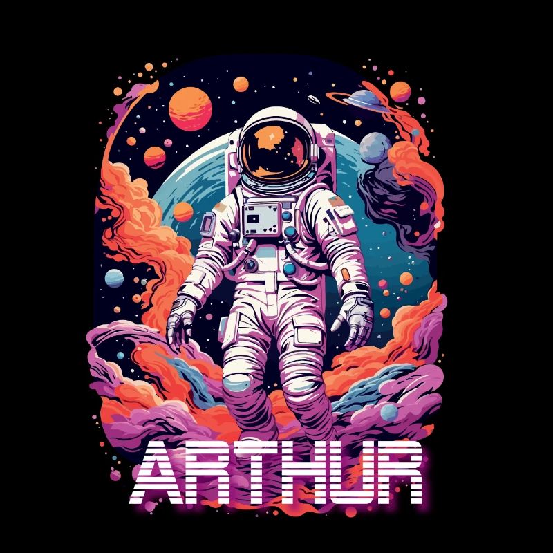ARTHUR - Beautiful boy name with cool astronaut