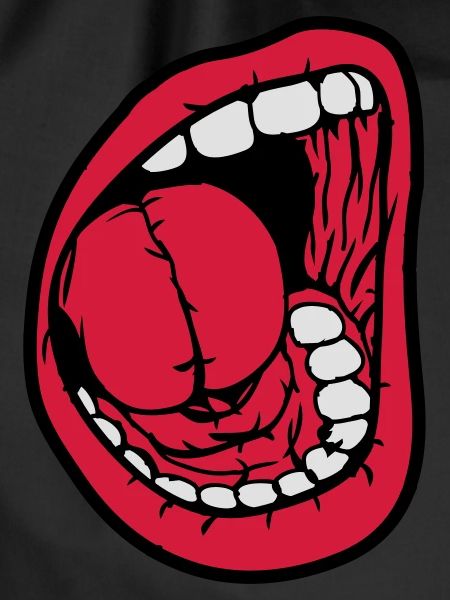 Screaming open mouth