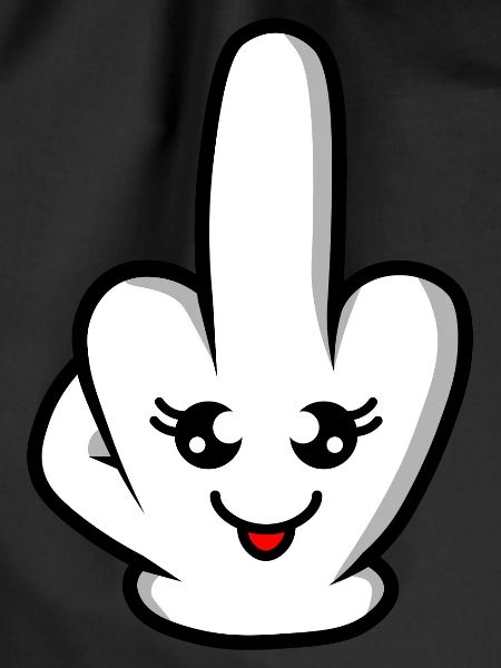 Kawaii middle finger