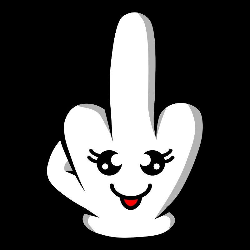 Kawaii middle finger