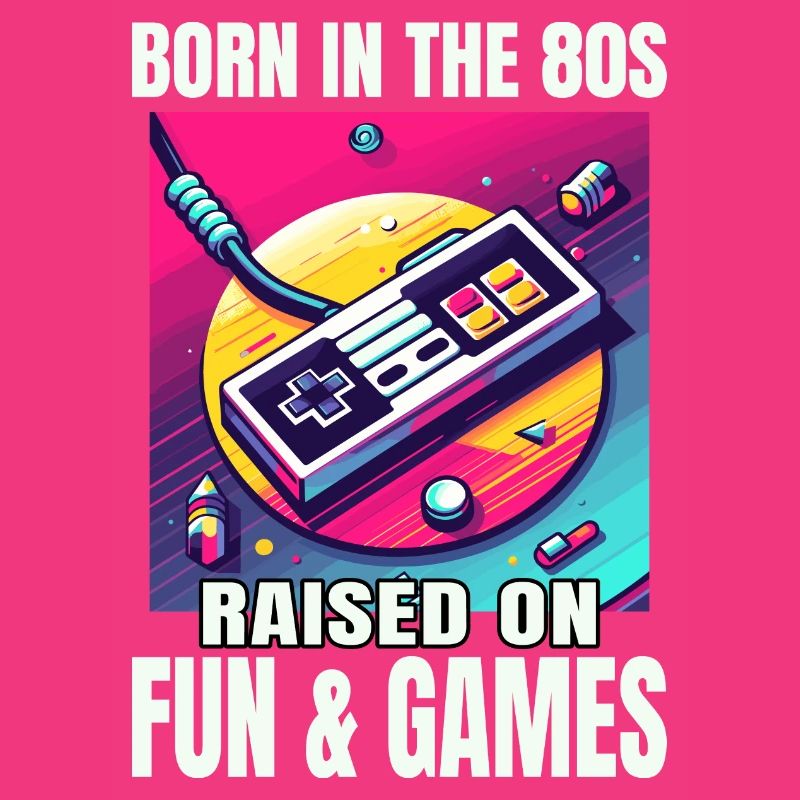 Retro '80s Video Game Controller Art: A Nostalgic