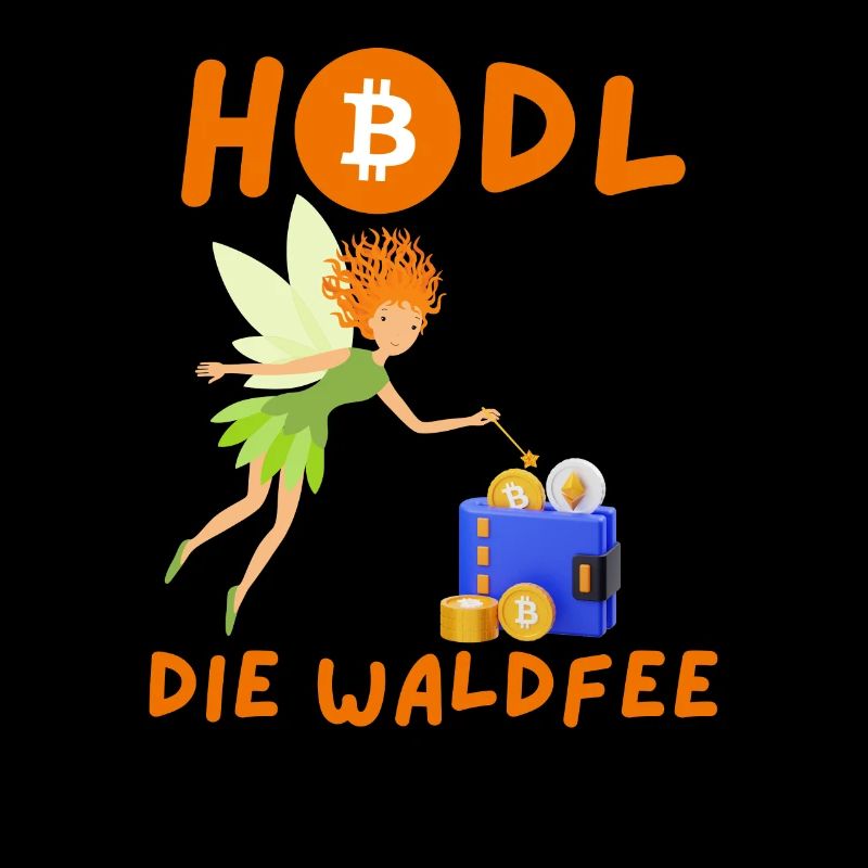 Crypto HODL la fée de la forêt BTC Bitcoin