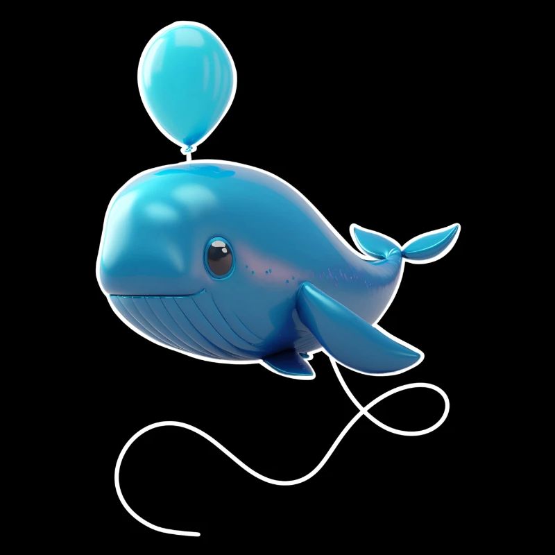 Wal Ballon - Blau