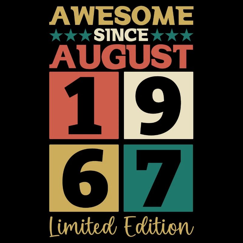 Awesome since August 1967 55. Geburtstag Geschenk
