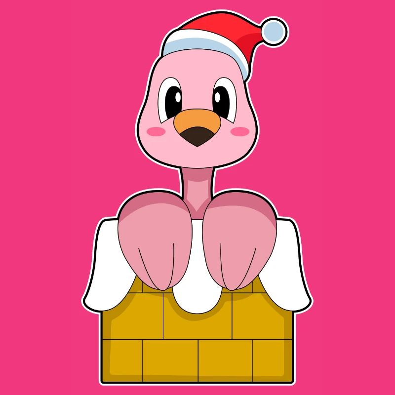Flamingo Weihnachten Steinmauer