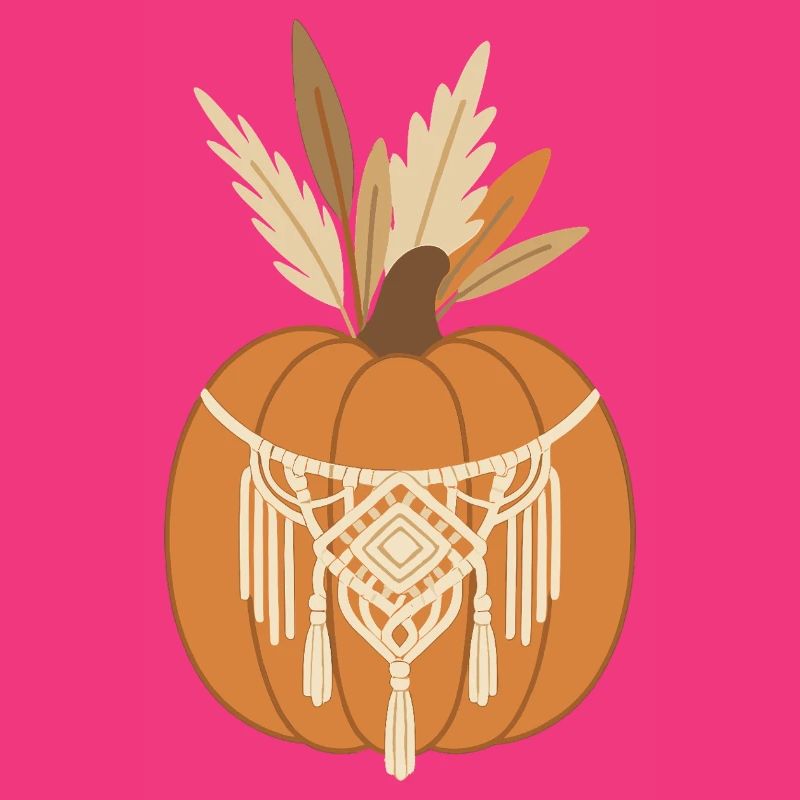 Boho Pumpkin – Citrouille en macramé Design d’automne