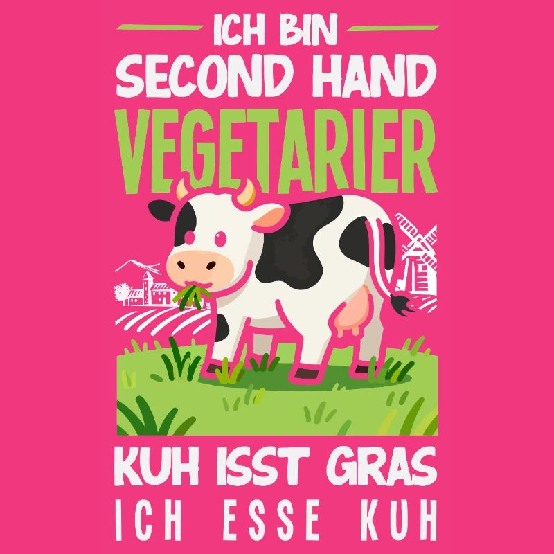 Second Hand Vegetarier Kuh Isst Gras Fleisch