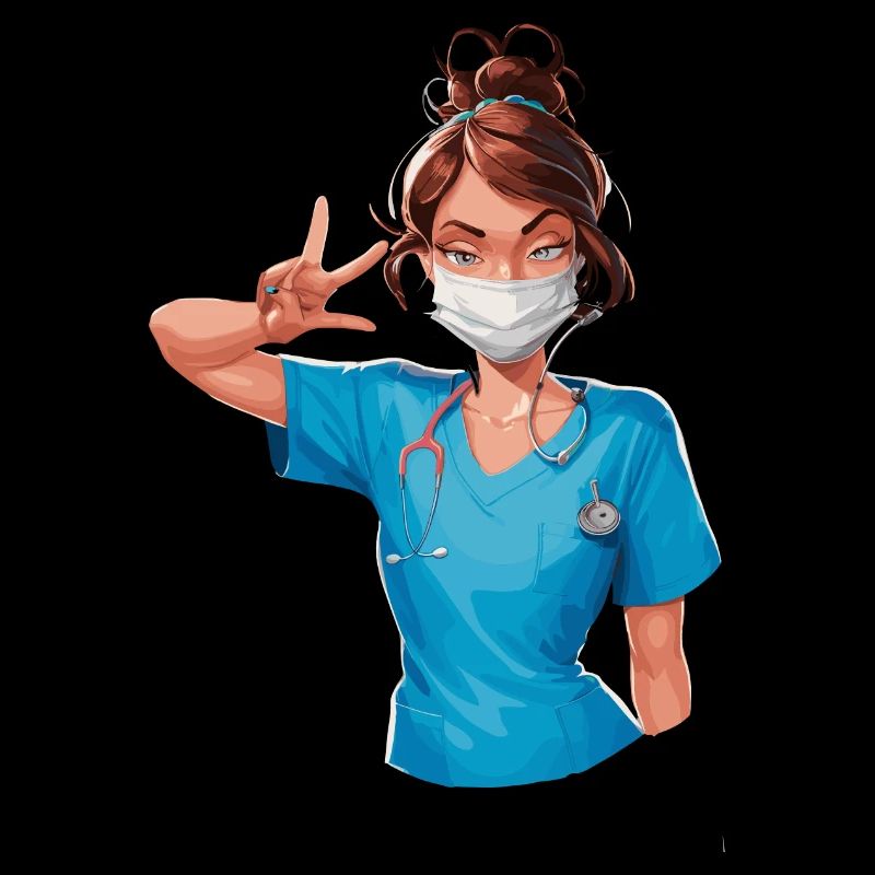 Lustige Krankenschwester mit Humor