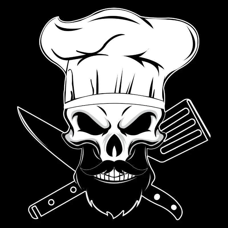 koch bart skelett chefkoch bärtig knochen backen