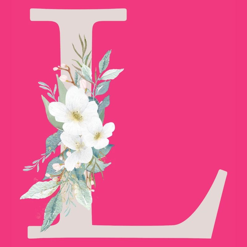 Customizable Monogram L White Green