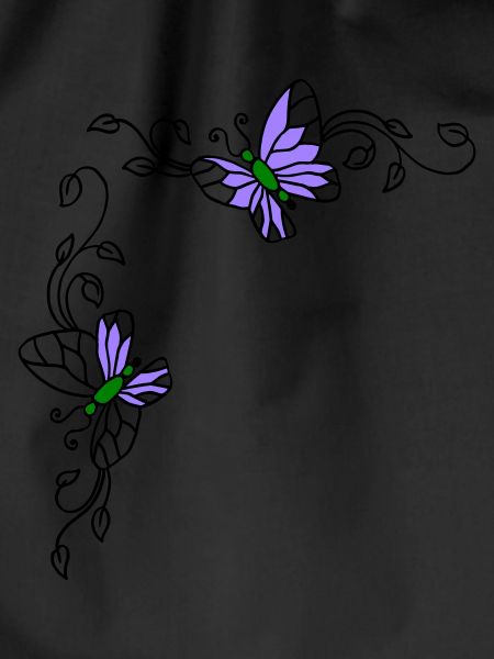 Butterflies with flower tendrils