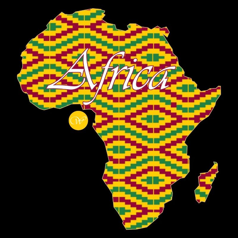 Woezoo - Africa map printed fabric