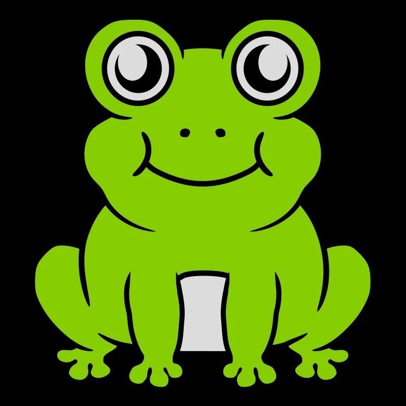 Kleiner sitzender süßer Frosch